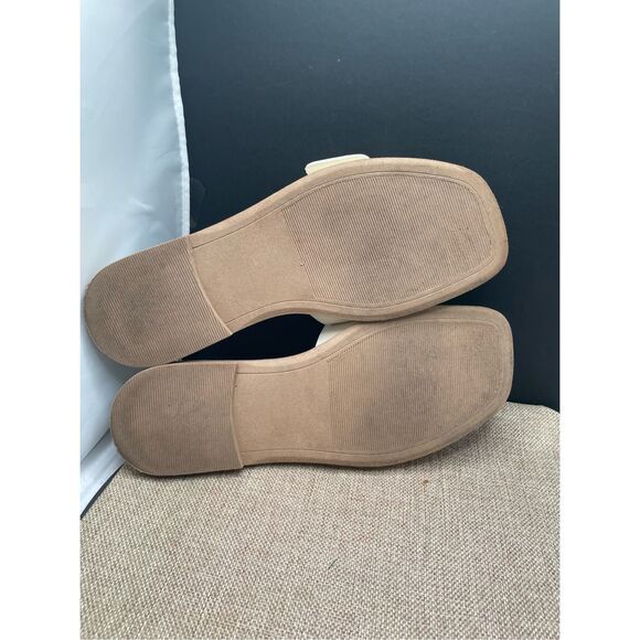 Cristina Francini Genuine Leather Sandals Cream Inez Buckle Size 8 Italian - Picture 8 of 11